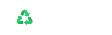 Green recycling symbol on a white background.