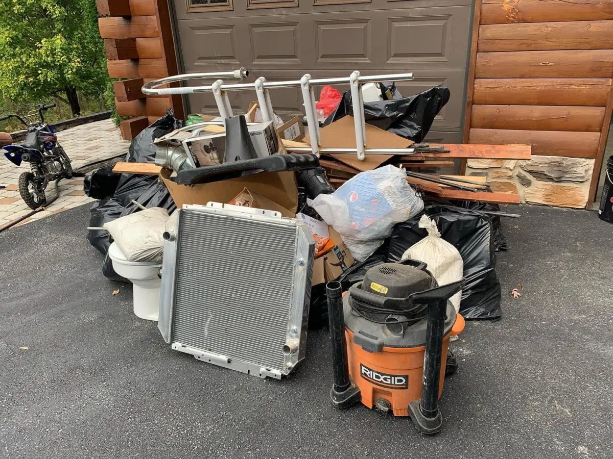 Wasted appliances in a garage