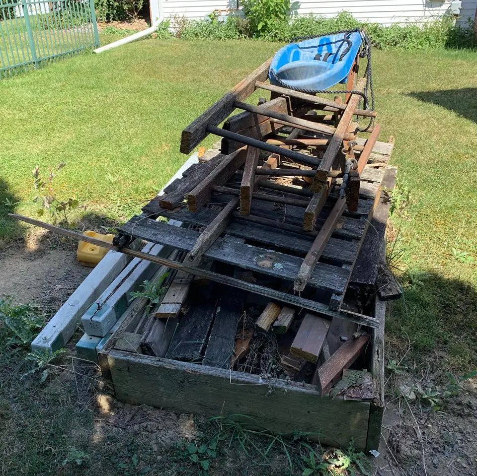 Pile of wasted woods